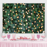 Lofaris Green Leaves and Lights Bokeh Backdrop for Winter